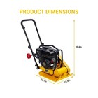 22 1x15 9  Plate Compactor  7hp 212cc Engine  5600 Vpm  4200lbs Force Vibrato   