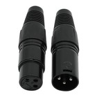 5pair Xlr Dmx 3 Pin Male female Mic Snake Plug Audio Microphone Connector Black