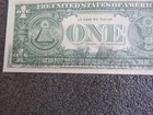 1969 Error  1 One Dollar Bill Us Note Ink Transfer Print Back Rare  B29999041b