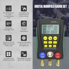 Hvac Digital Manifold Gauge Set Refrigeration Ac Vacuum Pressure Gauge Hose Kit