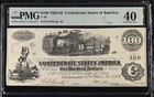 Civil War    Major-signed Confederate States Of America Csa T-40  100 Pmg Vf Note