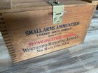 Winchester Small Arms Ammunition Wooden Box Crate Display Made In Usa Lockable