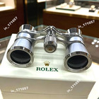 Rare Rolex Silver Lacquer Opera Binoculars Engraved Ad Gift Luxury Display