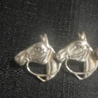 Vintage Beau Sterling Horse Head Metal Pin Brooch Silver Tone Collectible Derby
