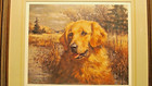 Robert K  Abbett Artist Proof  golden Retriever  S n 606 1050  Framed In Wood