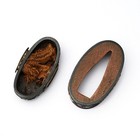 Shakudo Japan Antique Fuchi Kashira Birds Sword Fittings Handcrafted