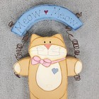 Vintage Wooden Kitty Cat Hand Painted Wall Hanging Plaque Folk Art Country Decor