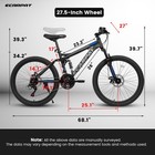 27 5  Full Suspension Mountain Bike 21-speed Dual Shock Disc Brakes Black Adult