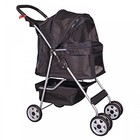 4 Wheels Pet Stroller Cat Dog Cage Stroller Travel Folding Carrier 04t Black