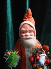 Large 12  German Santa - Western Germany  Fur Beard  Mache  Felt