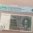 Reichsbanknote Germany Banknote Ww2 Era Note Pmg 64 German Currency Paper Money