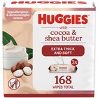 Huggies Sensitive Skincare Baby Wipes With Cocoa   Shea Butter Unscented 168 Wip