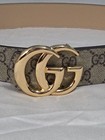 Gucci Reversible Pink Monogram Belt Women Authentic Size 28-30 It 85cm