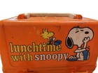Vtg 1965 Orange Peanuts Thermos Lunch With Snoopy Charlie Brown Plastic