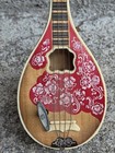 Greece Greek 10  Bouzouki String Instrument Music Box Tourist Gift Carved  Works