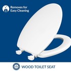 Mayfair Athens Toilet Seat  Easy Clean Hinges And Durable Wood Seat  Elongate   