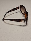 Gucci Women s Tortoise Shell Oval Gradient Brown Lens Plastic Sunglasses