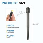 4pcs Funny Rollerball Pens  0 5mm Writing Pen Black Gel Ink Pens Abcd  Black
