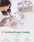 Baby Diaper Caddy Organizer  Quilted Nursery Storage Organizer For Newborn Essen