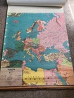 Nystrom World Map Land Cover  6 Sections Pull Down W Roller Western Hemisphere