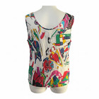 Jenny Kee Flamingo Park Vintage Tank Top Cotton Australia Rare Size 12 Art Print