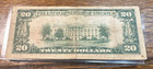 1929  20 New York Brown Seal National Currency Nice Original Fine Chrc