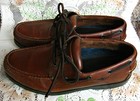 Dockers Shoes Mens 9 Wide Castaway Boat Lace Up Flats 090-1449 Brown Leather