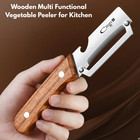 Wooden Multi Functional Vegetable Peeler For Kitchen Veggie Fruit Carrot Orange