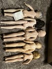 Lot Of Five Vintage Hard Plastic Dolls For Restoration