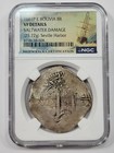 1661 Dated Cob 8 Reales Seville Harbor Shipwreck Ngc Vf With Coa  v853