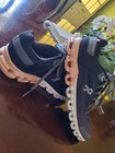 On Running Women s Cloudflow Mesh Rock Rose Trainers Sneakers W 7 5  Gray