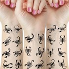 Scorpion Temporary Tattoos - 12 Sheets Waterproof Fake Tattoo Stickers