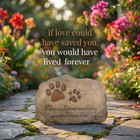 Paw Prints Dog Pet Memorial Stones  Pet Garden Stone Grave Marker For Dog Or