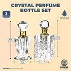 Crystal Perfume Bottle Set  Vintage Style  2 Pack 