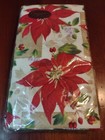Caspari 15 Triple Ply Napkins Poinsettia Ivory Made In Germany Holiday Christmas