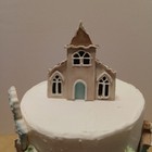 Faux Cake Fake Bake Christmas Gingerbread House Two Tier  Pastel Handcraft Decor