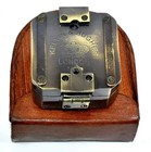 Antique Vintage 2 5  Brass Compass Brunton Compass With Leather Box Gift Item
