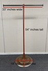 Vtg 1930-50s Darling 54  Art Deco T-bar Garment Clothing Store Rack W  Base Usa
