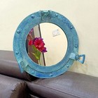 Handcrafted Brass Porthole Mirror     Authentic Nautical Ship Window Decor