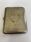 Vintage Soviet Cigarette Case With Soldier  Child   Sword  Broken Swastika