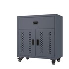 Metal Garage Storage Cabinet Rolling Tool Cabinet With Lockable Door   Wheels