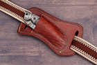 Hand Made Genuine Cow Leather Knife Sheath For 4  Folding Pocket Knife 1559