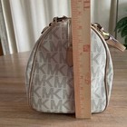 Michael Kors Grayson Large Pvc Satchel Vanilla Monogram Handbag Gold Tone