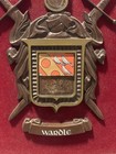 Vintage Wardle Family Crest Coat Of Arms Framed Wall Plaque Heraldic Decor