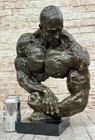 Handmade Bronze Abstract Muscular Modern Art Nude Man Marble Sculpture Figure