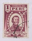 Travelstamps   Peru Stamps Scott  430  1949  1 Sol  Used  Ng  Handstamped
