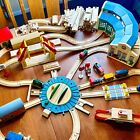 Vintage Thomas The Train Engine And Brio Wooden Track Vehicle Lot Many Pieces   