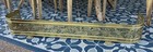Antique Victorian Brass Fireplace Fender Pierced Claw Feet 53 5  Polished Guard