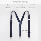 Mens Heavy Duty X Back Suspenders 1 Inch Wide With 3 Snap Hooks