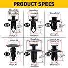 190x Bumper Clips Rivet Fender Trim Car Auto Push Pin Fastener Panel Retainer